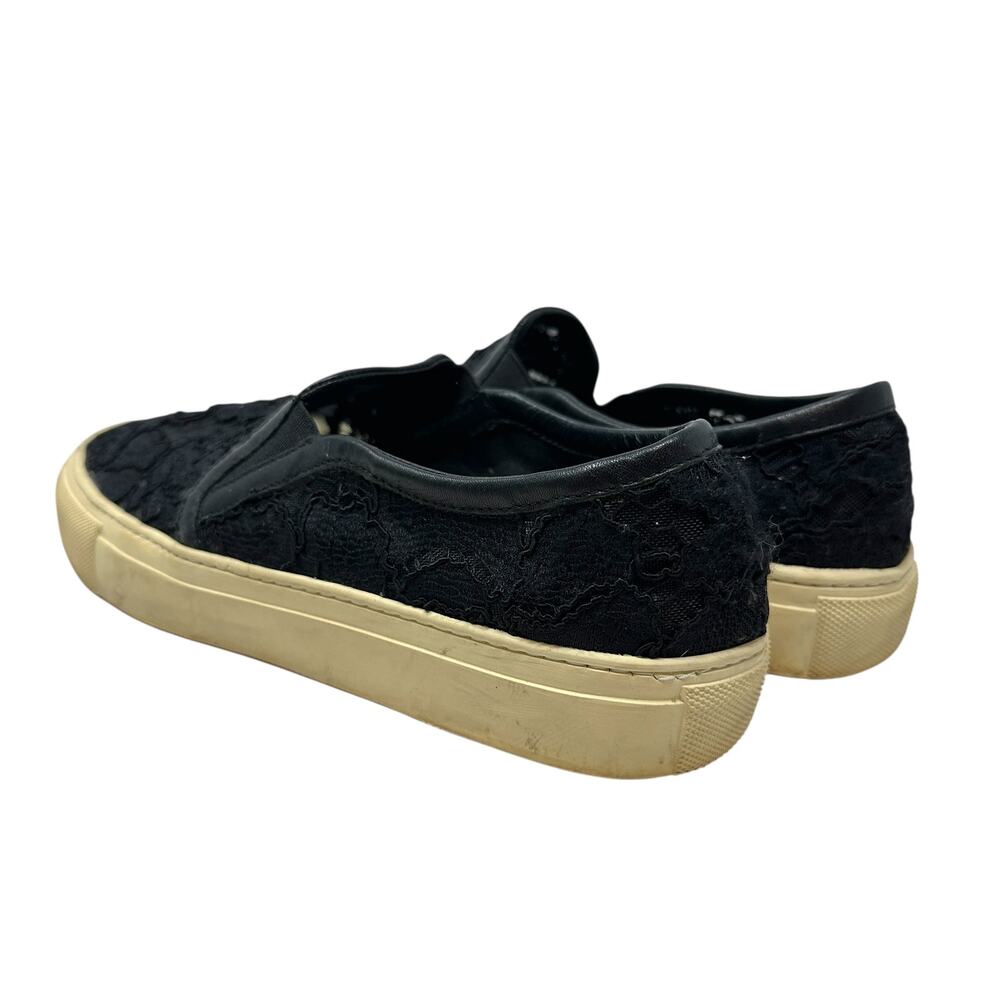 Sandro Anikka Lace Sneakers Slip-On Flat Black Size 39 US 8.5 - Picture 10 of 16